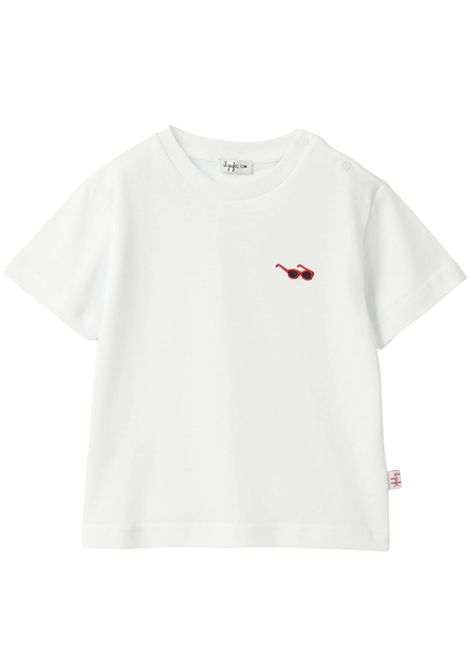 T-shirt bambina bianca in cotone IL GUFO | TS478MF/ANBIANCO